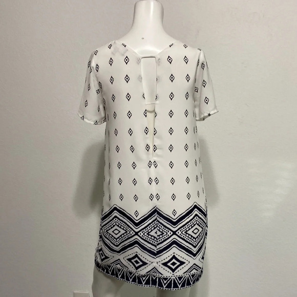 Lulus Caribbean Seas Retro Navy Blue & White Indie Sleaze Shift Dress Size XS - Picture 5 of 8